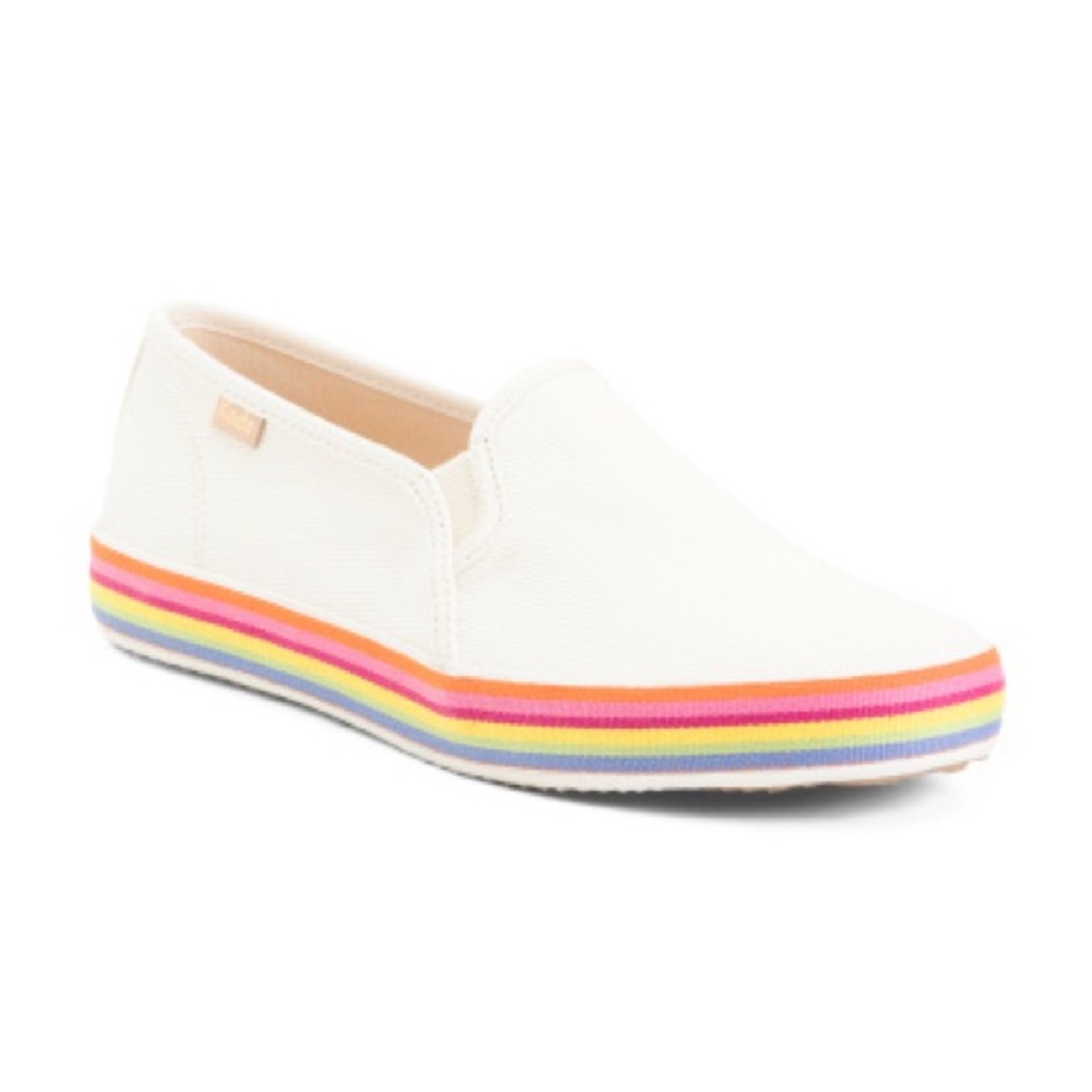 Keds x Kate Spade Double Decker Twill Slip Ons, Size 7